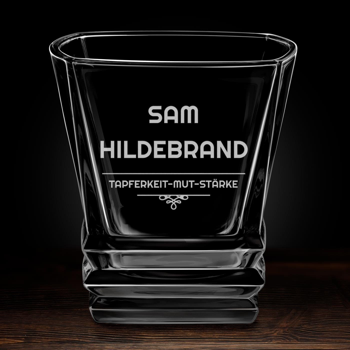 Geometric 6er Whisky Gläser Set mit Gravur für einen Feuerwehrmann