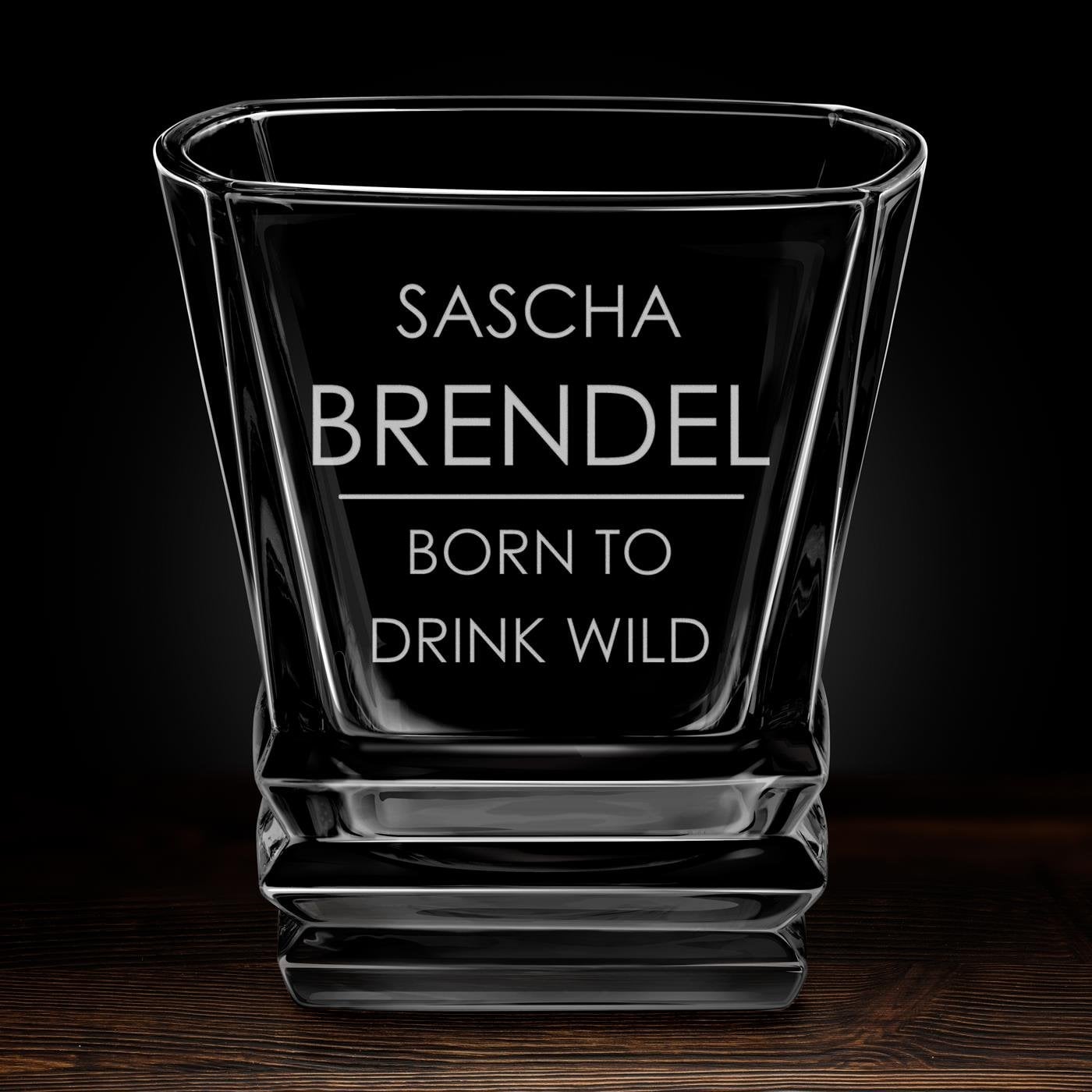 Geometric 6er Whisky Gläser Set mit Gravur für einen Whiskykenner