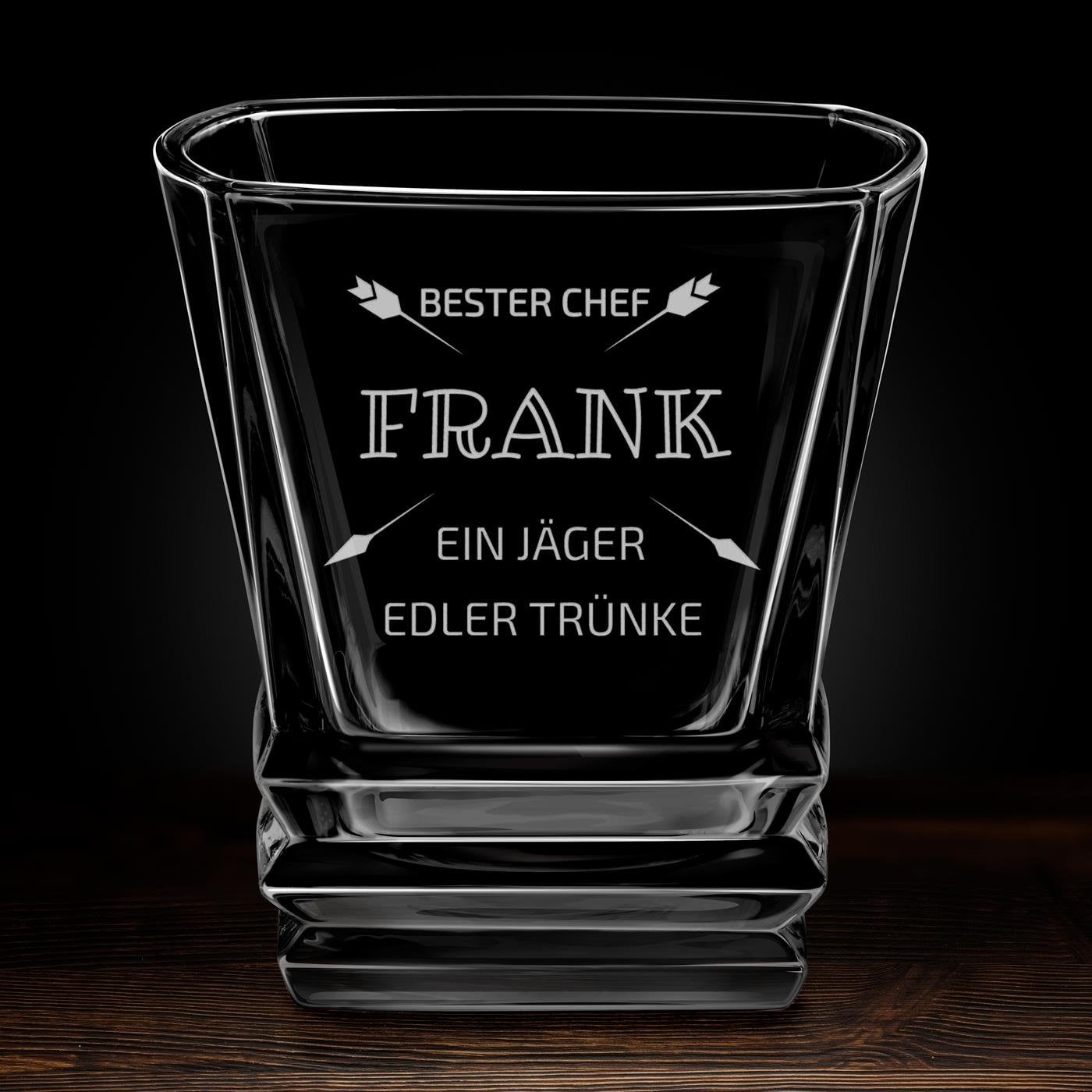 Geometric Whisky Glas mit Gravur für Ihren Schwager