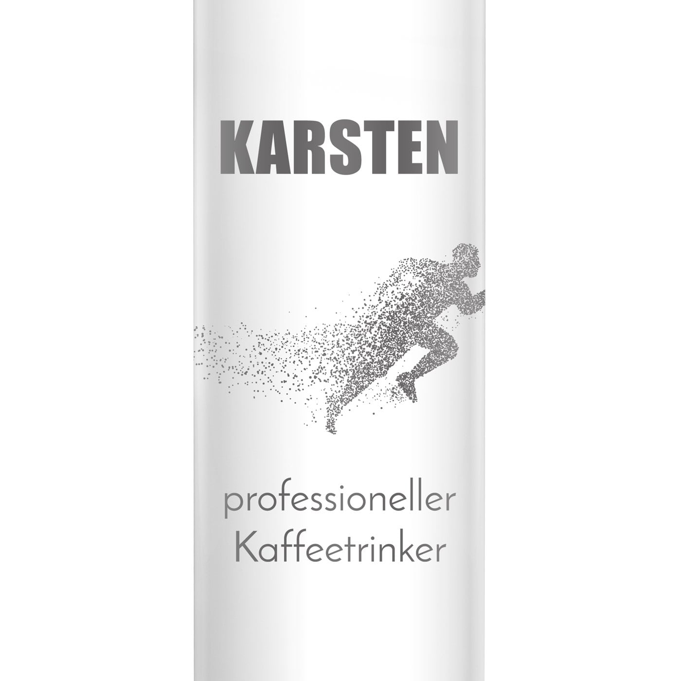 Weiße auslaufsichere Thermosflasche mit Gravur 400 ml für Ihren Liebsten, Sportler, Jogger