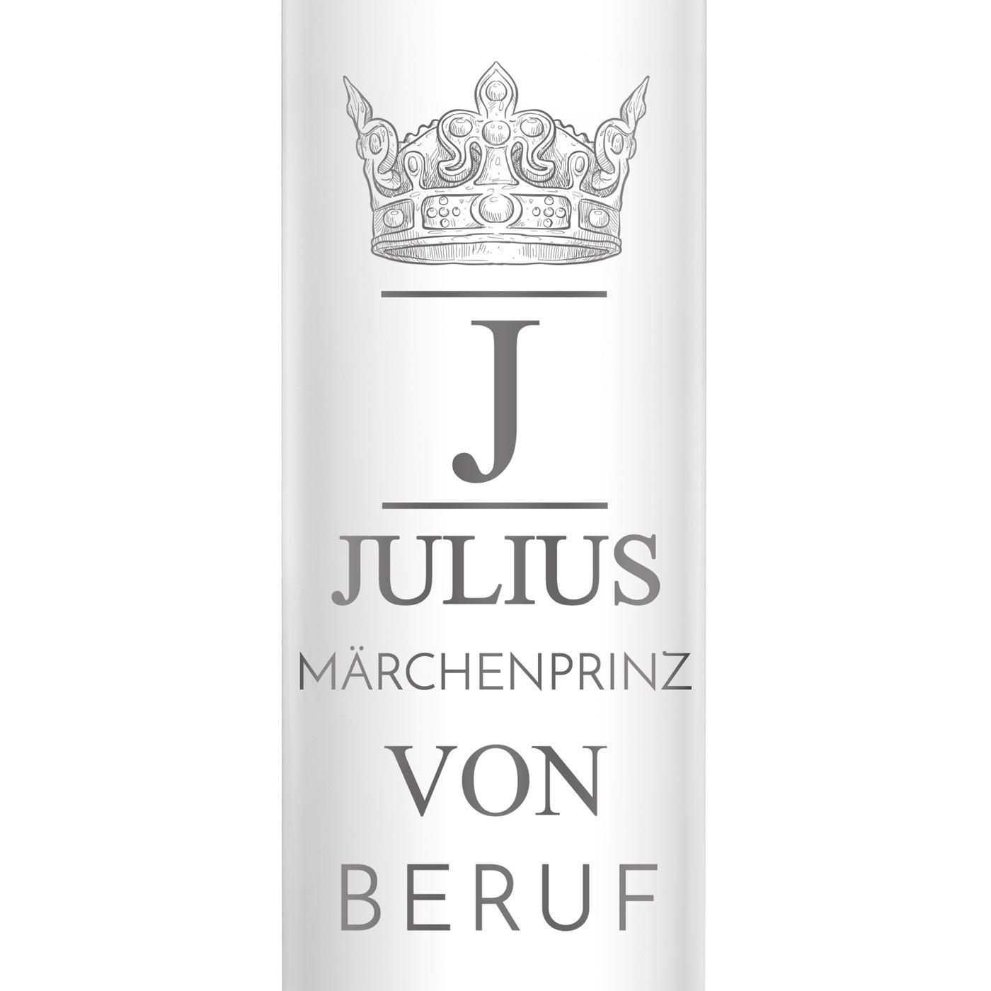 Weiße auslaufsichere Thermosflasche mit Gravur 400 ml für ihn zum Geburtstag