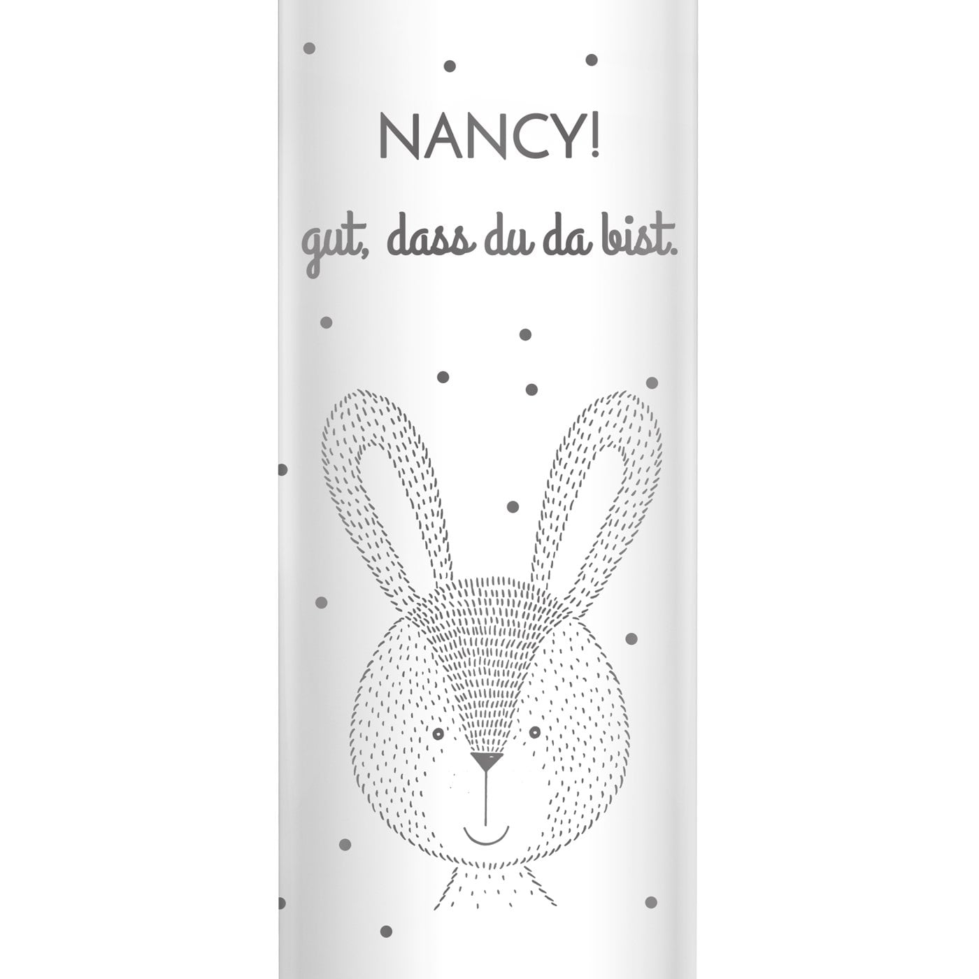 Weiße auslaufsichere Thermosflasche mit Gravur 400 ml für sie nicht nur zum Valentinstag