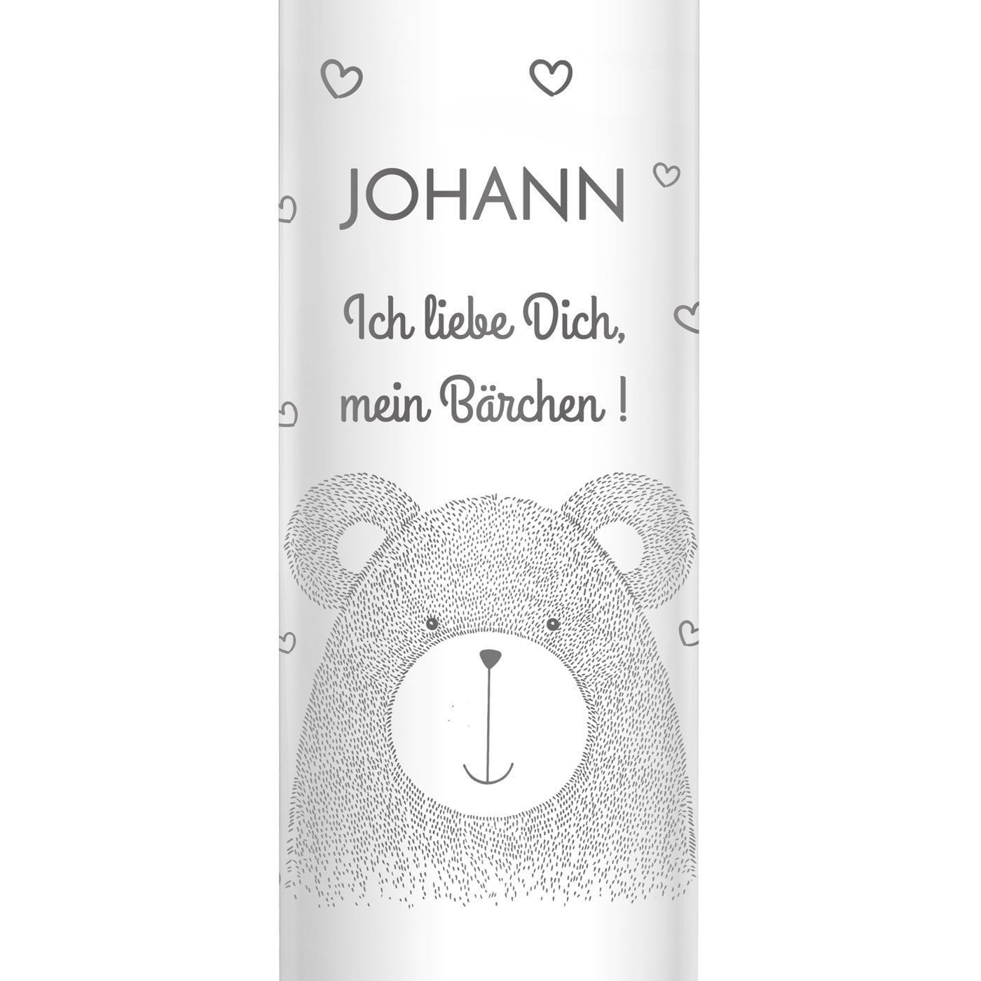 Weiße auslaufsichere Thermosflasche mit Gravur 400 ml für ihn nicht nur zum Valentinstag