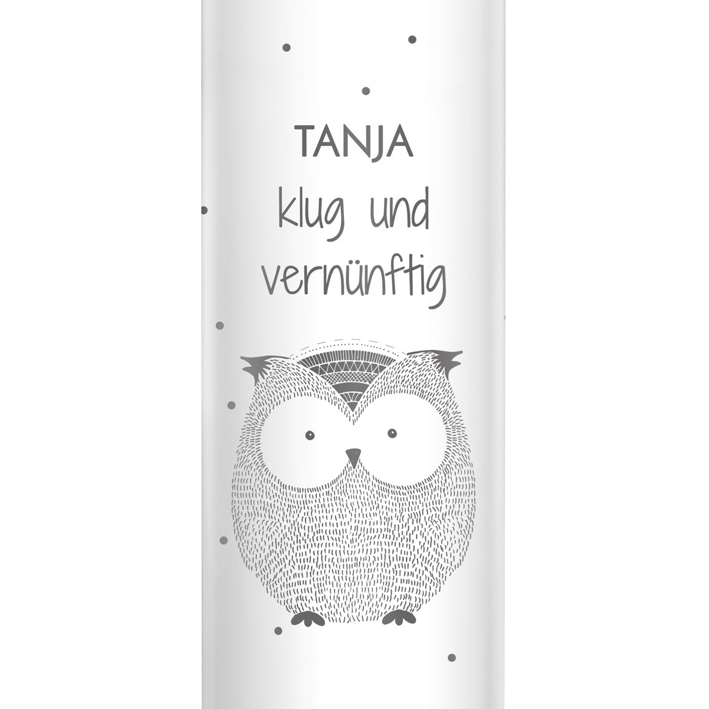 Weiße auslaufsichere Thermosflasche mit Gravur 400 ml für sie, ein Mädchen zum Geburtstag
