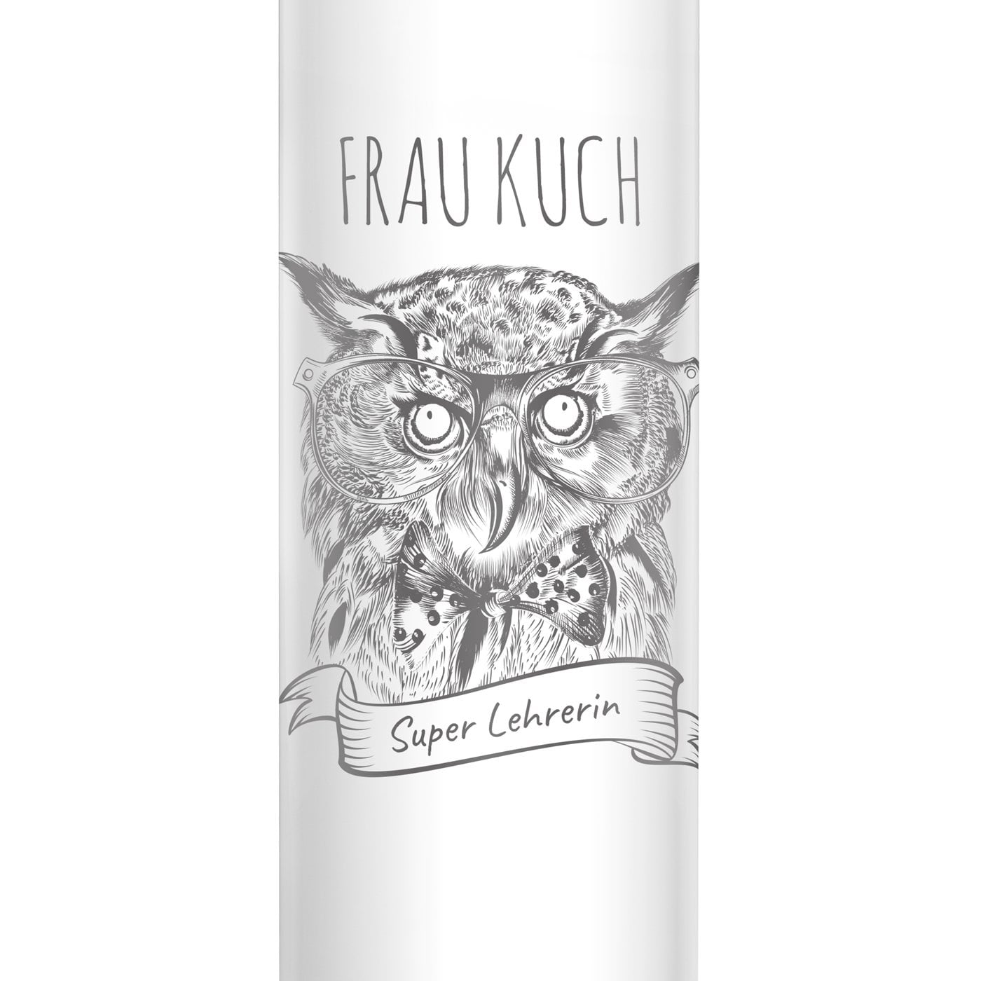 Weiße auslaufsichere Thermosflasche mit Gravur 400 ml für Ihre Lehrerin, Klassenlehrerin