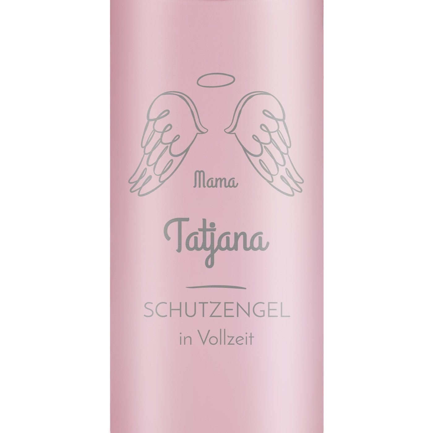 Rosa Reisebecher mit Gravur und LED-Touch-Anzeige für Ihre Mutter