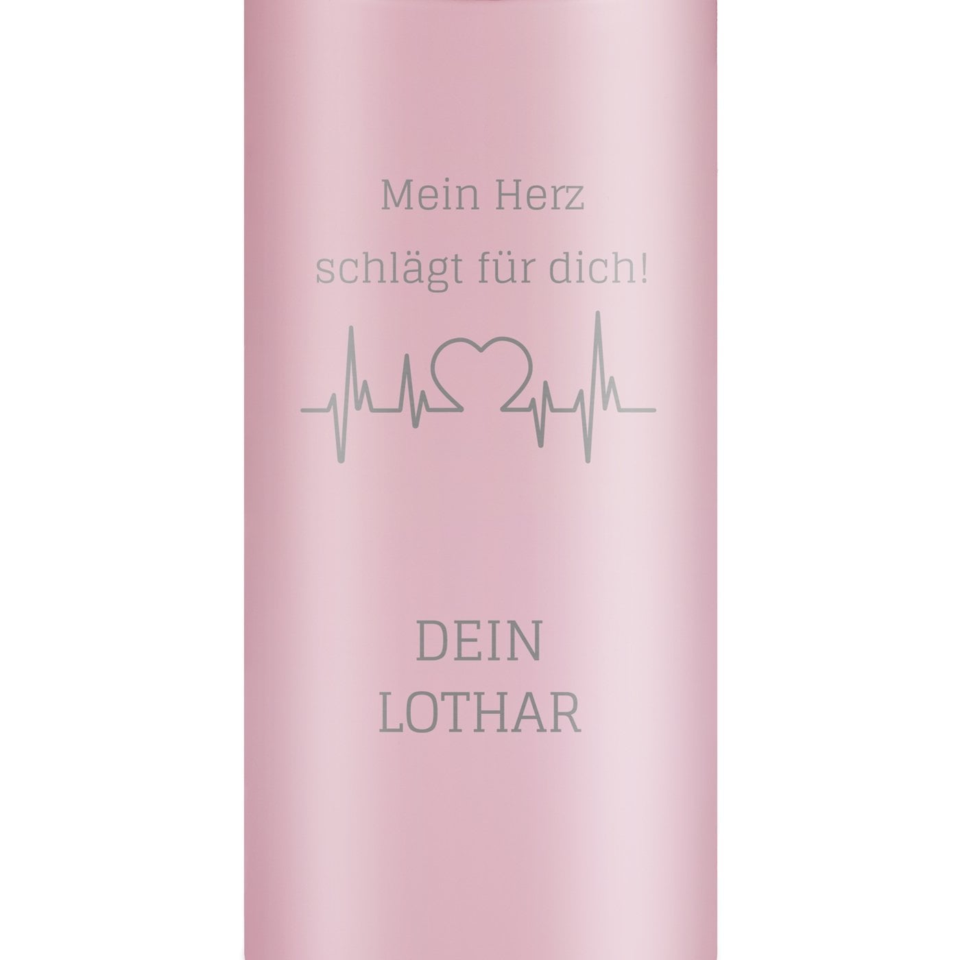 Rosa Reisebecher mit Gravur und LED-Touch-Anzeige für Ihre Freundin, Verlobte, Ehefrau