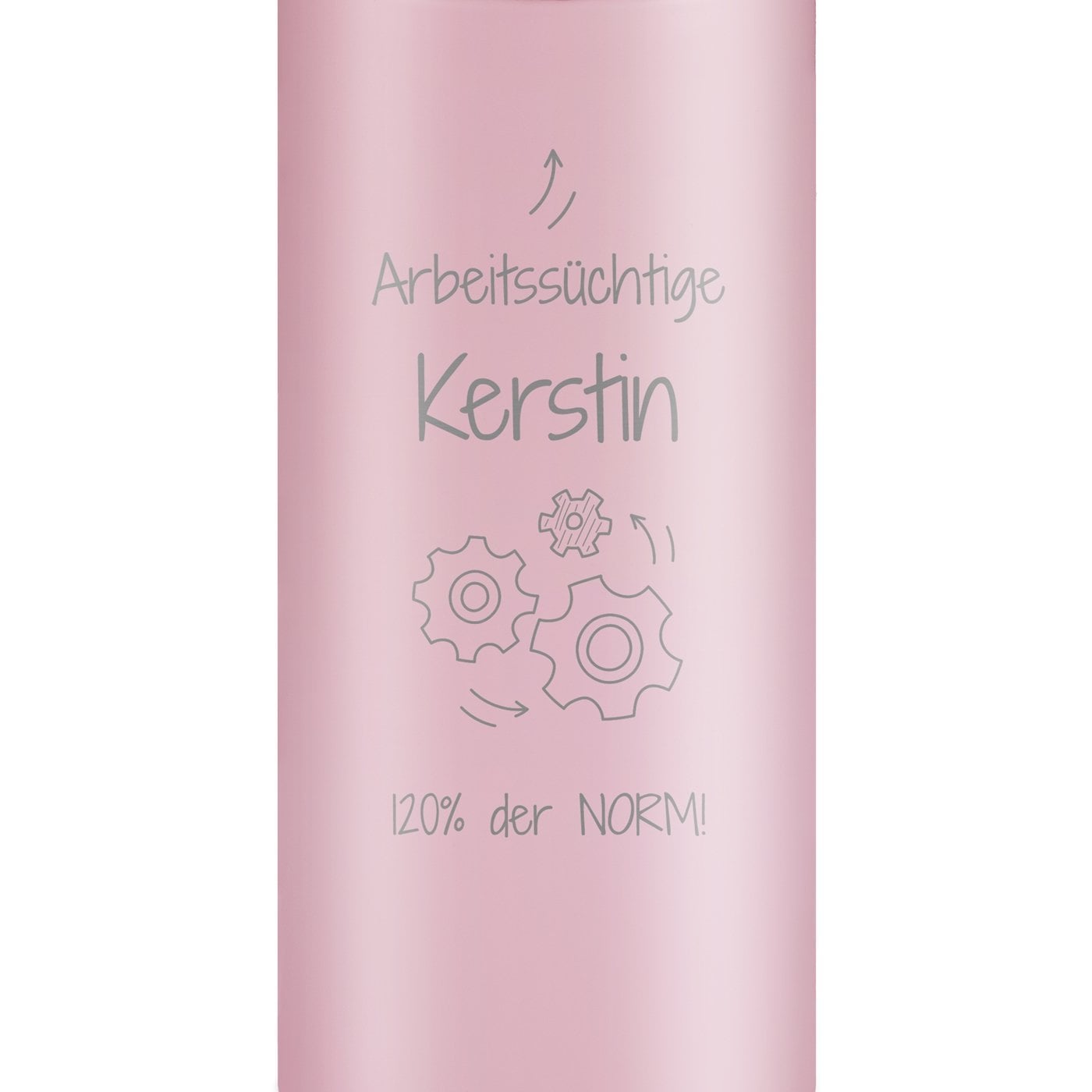 Rosa Reisebecher mit Gravur und LED-Touch-Anzeige zur Beförderung