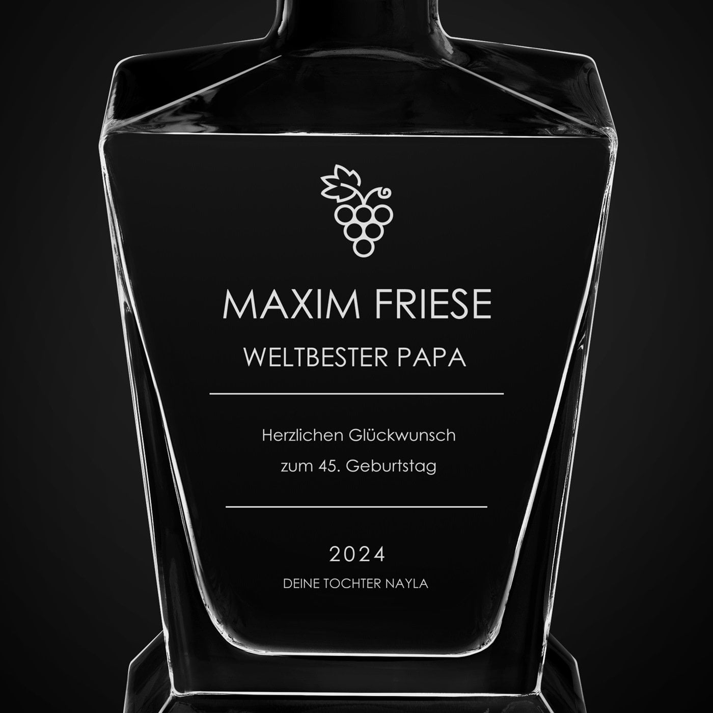 Pyramid Whisky Karaffe mit Gravur für Ihren Vater zum Geburtstag