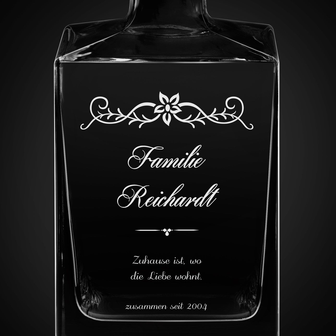 Cube Whisky Karaffe mit Gravur für ein Paar zur Einweihungsparty
