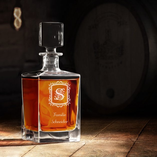 Cube Whisky Karaffe mit Gravur für ein Paar zur Hochzeit, Einweihungsparty, zum Hochzeitsjubiläum