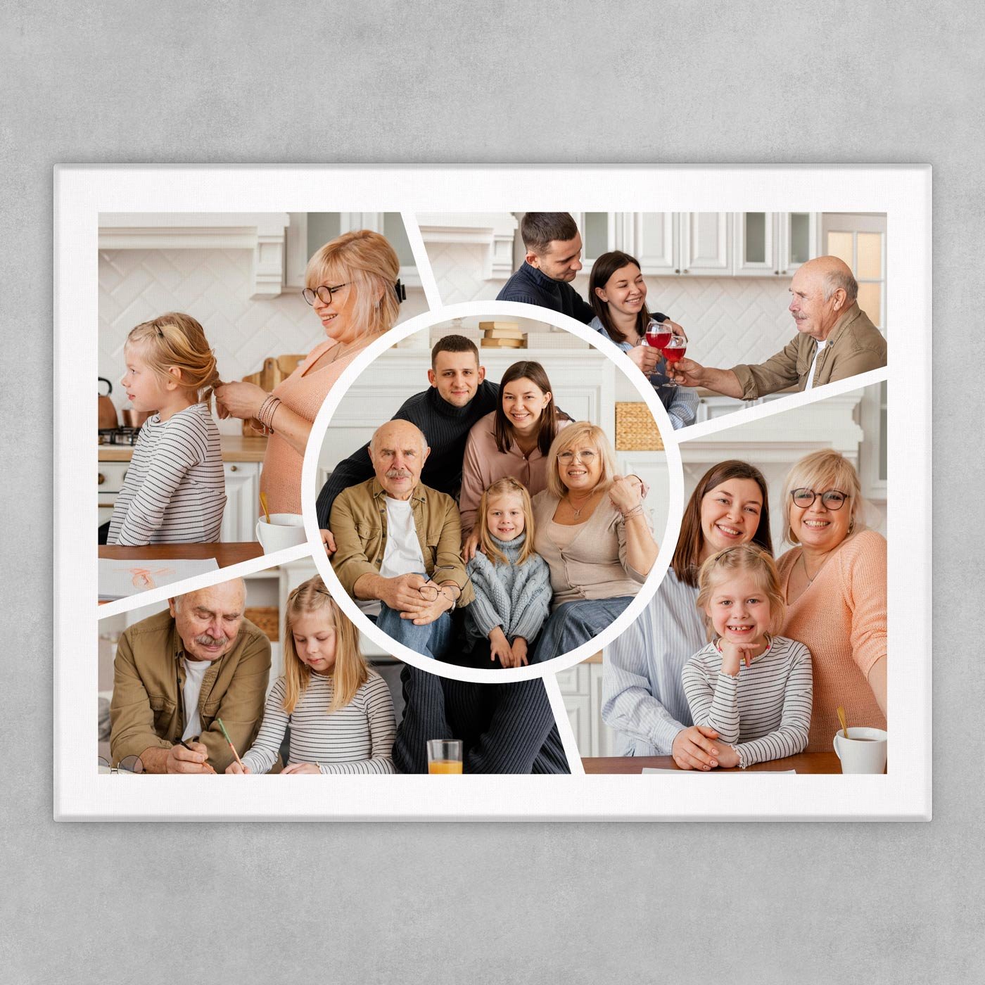 Fotoleinwand mit Aufdruck von eigenen Fotos für Ihre Großeltern ein Paar zum Hochzeitstag