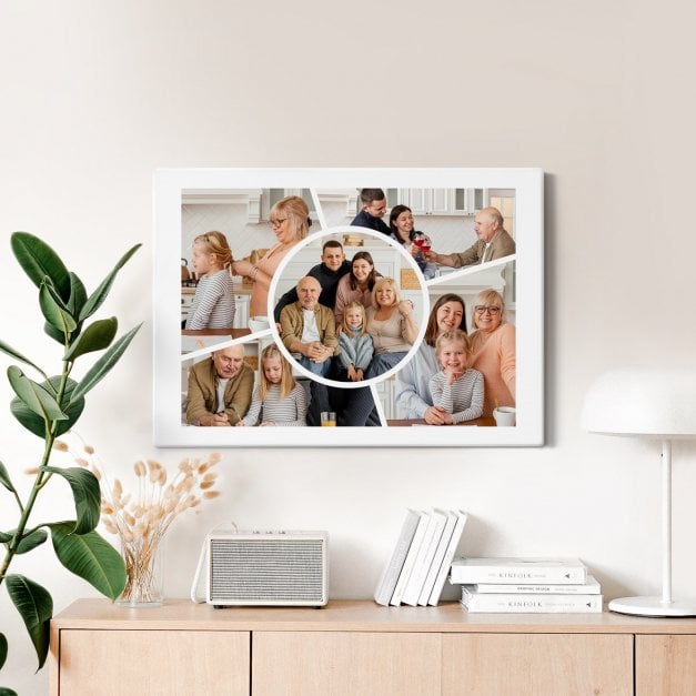 Wandbildcollage mit Aufdruck von eigenen Fotos für Ihre Eltern Großeltern zum Hochzeitstag