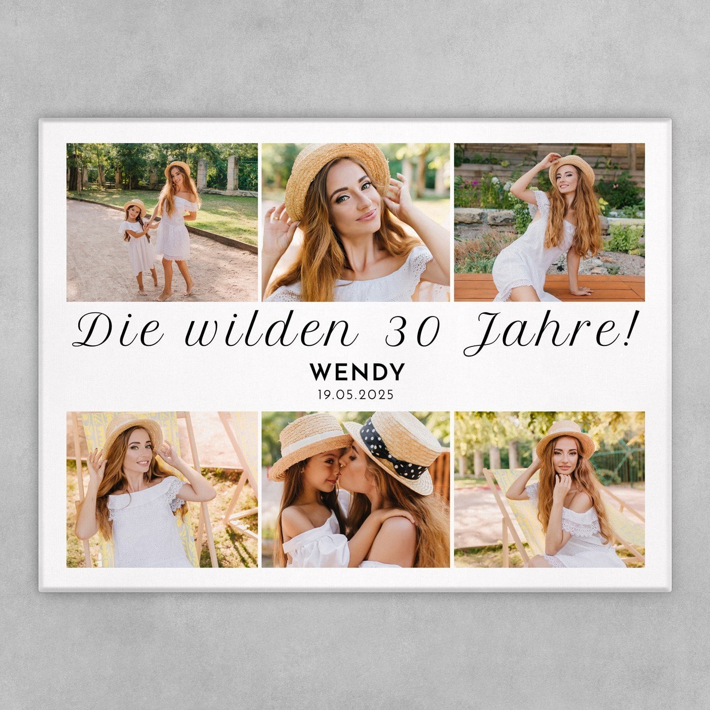 Fotoleinwand mit Aufdruck von eigenen Fotos für sie zum 30. Geburtstag
