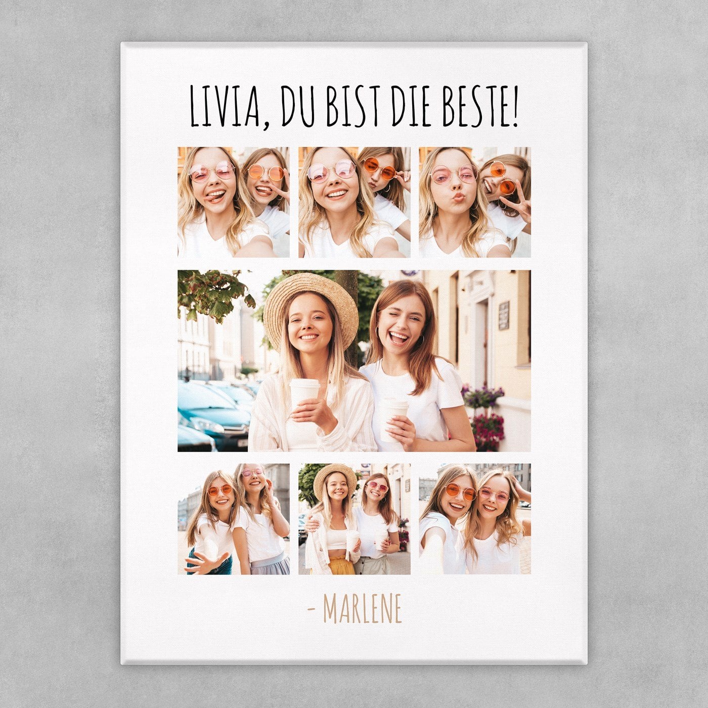 Fotoleinwand mit Aufdruck von eigenen Fotos für Ihre Freundin