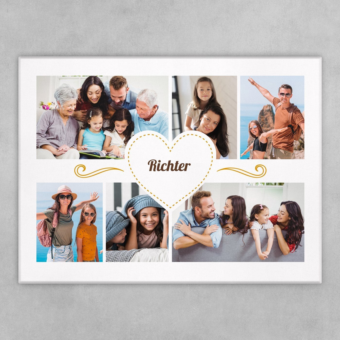 Fotoleinwand mit Aufdruck von eigenen Fotos für ein Paar zum Jahrestag Einzug