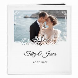 Fotoalbum zum Einkleben mit Aufdruck und eigenem Cover-Foto für ein Paar zur Hochzeit, zum Hochzeitstag