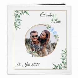 Fotoalbum zum Einkleben mit Aufdruck und eigenem Cover-Foto für ein Paar zur Hochzeit