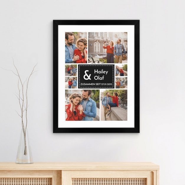 Personalisiertes Wandbildposter mit eigenem Foto für ein Paar zur Hochzeit zum Hochzeitstag