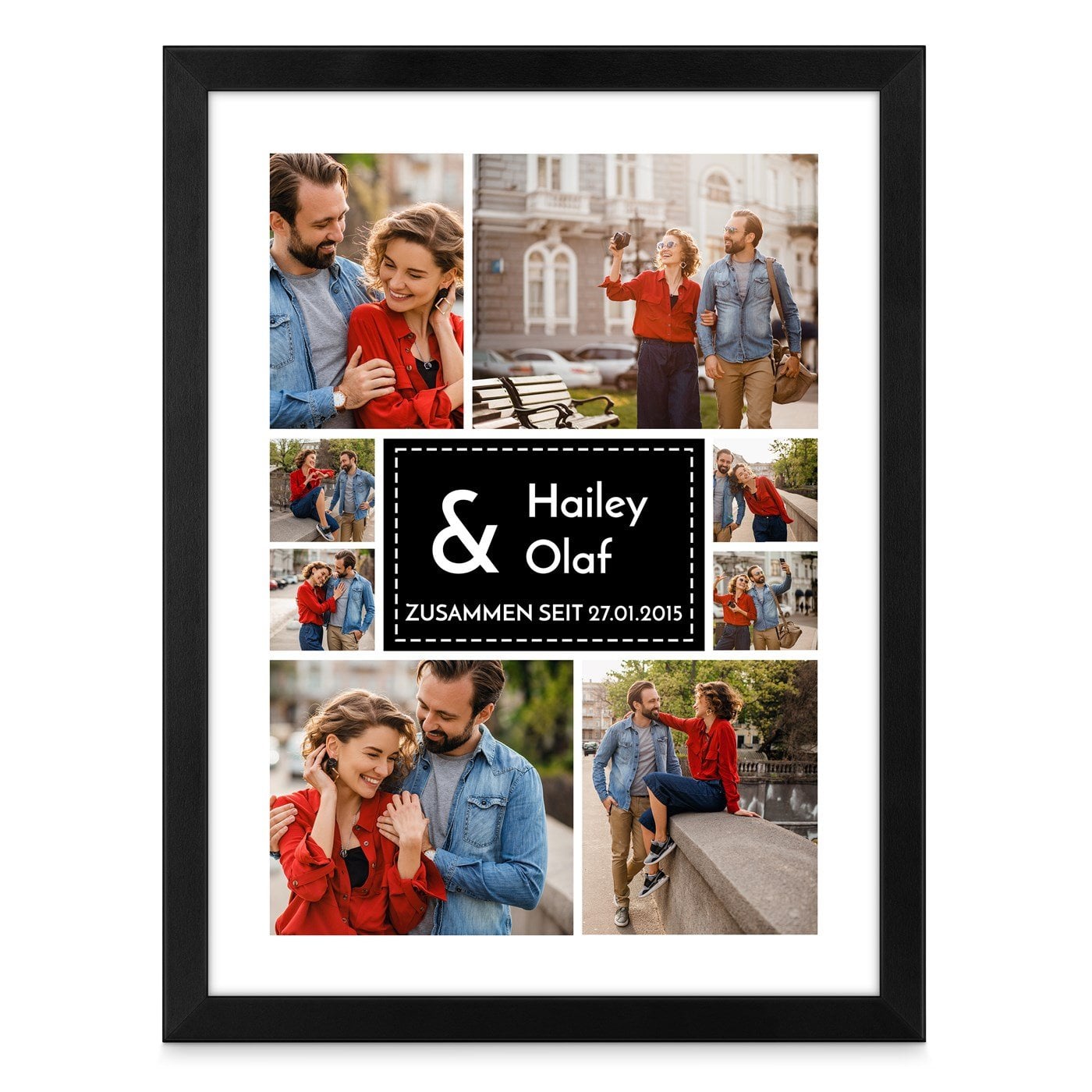 Personalisiertes Wandbildposter mit eigenem Foto für ein Paar zur Hochzeit zum Hochzeitstag