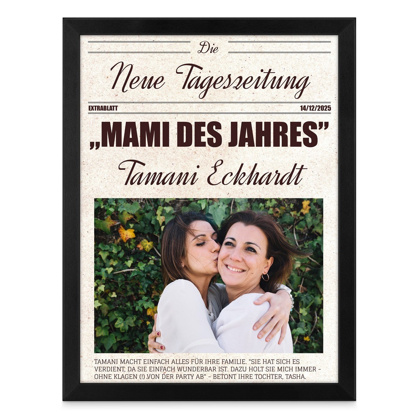 Personalisiertes Wandbildposter mit eigenem Foto für Ihre Mama zum Muttertag