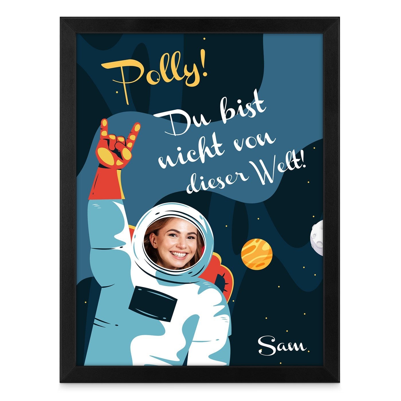 Personalisiertes Wandbildposter mit eigenem Foto für sie zum Geburtstag