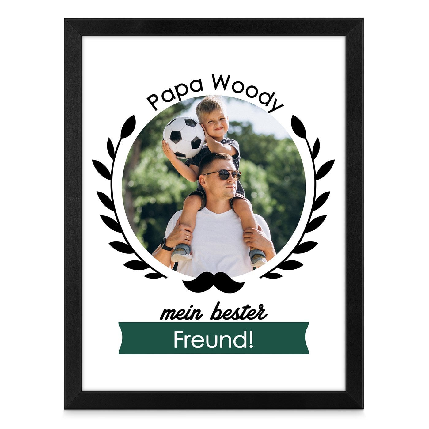 Personalisiertes Wandbildposter mit eigenem Foto für Ihren Vater