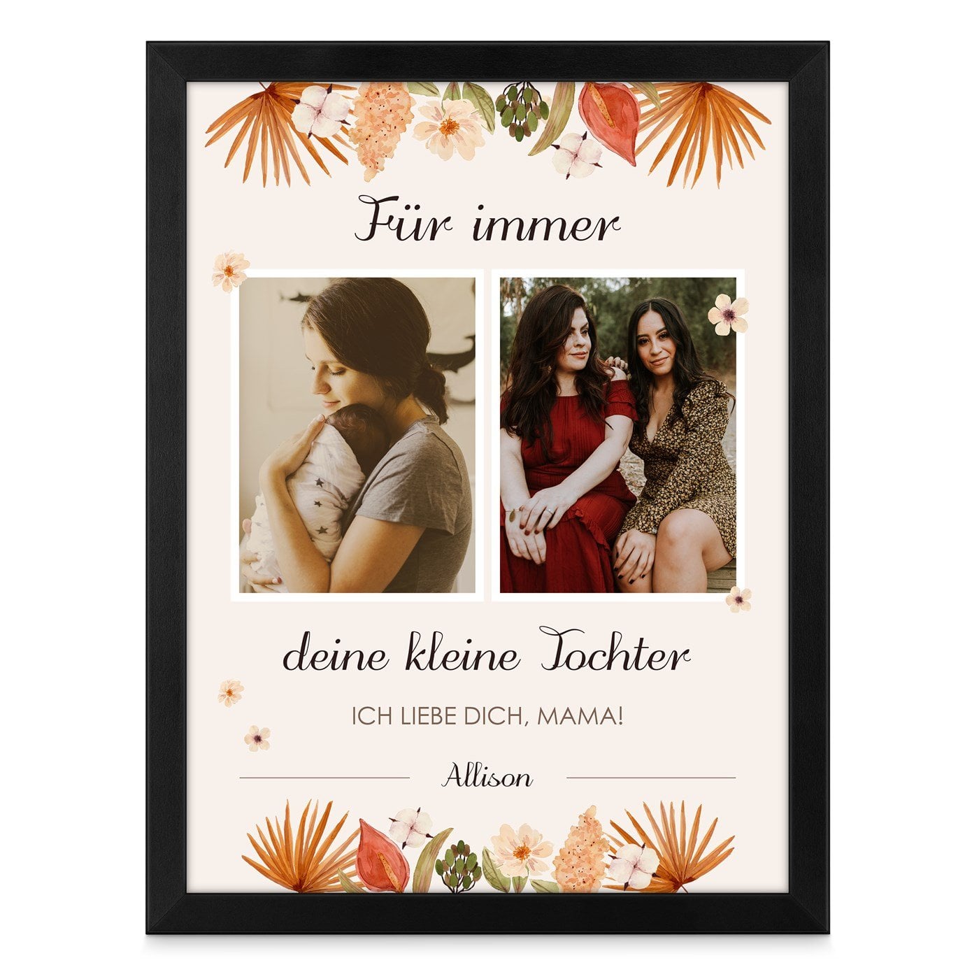 Personalisiertes Wandbildposter mit eigenem Foto für Ihre Mama