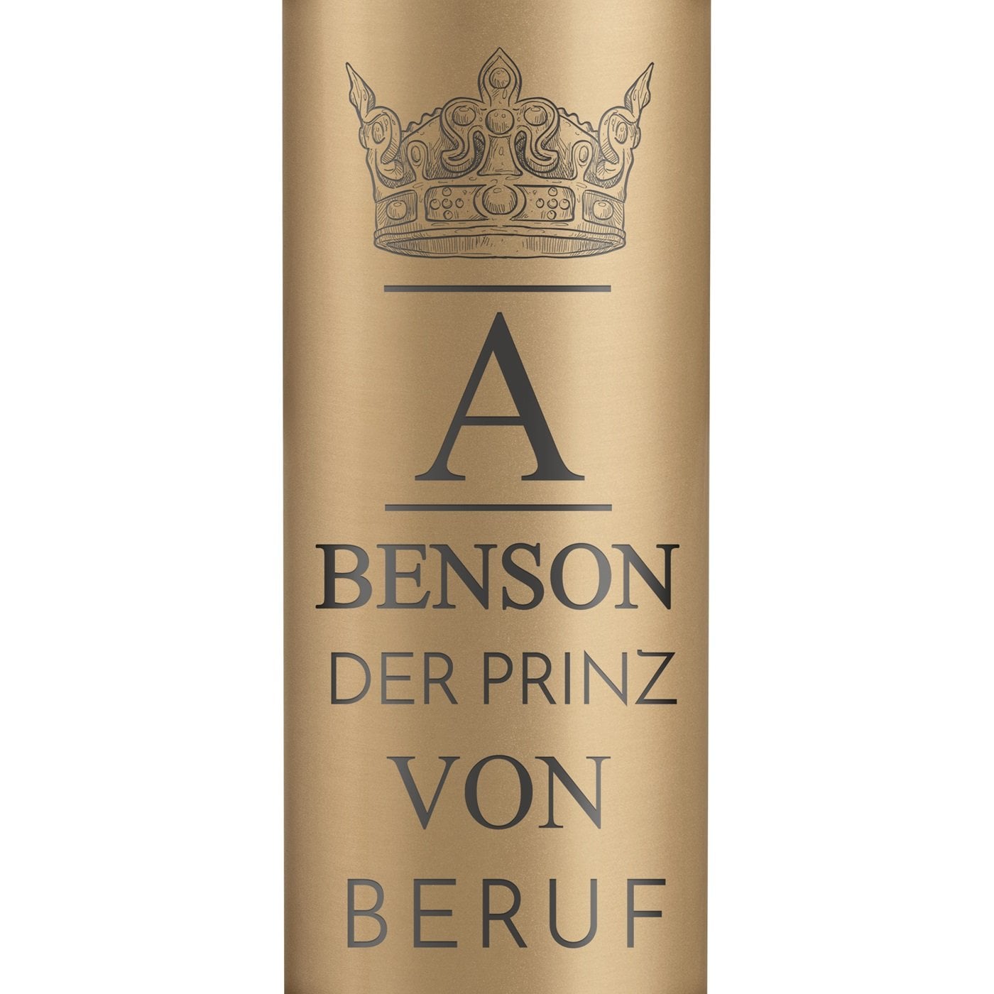 Auslaufsichere Thermosflasche mit Gravur Gold 400 ml für ihn zum Geburtstag