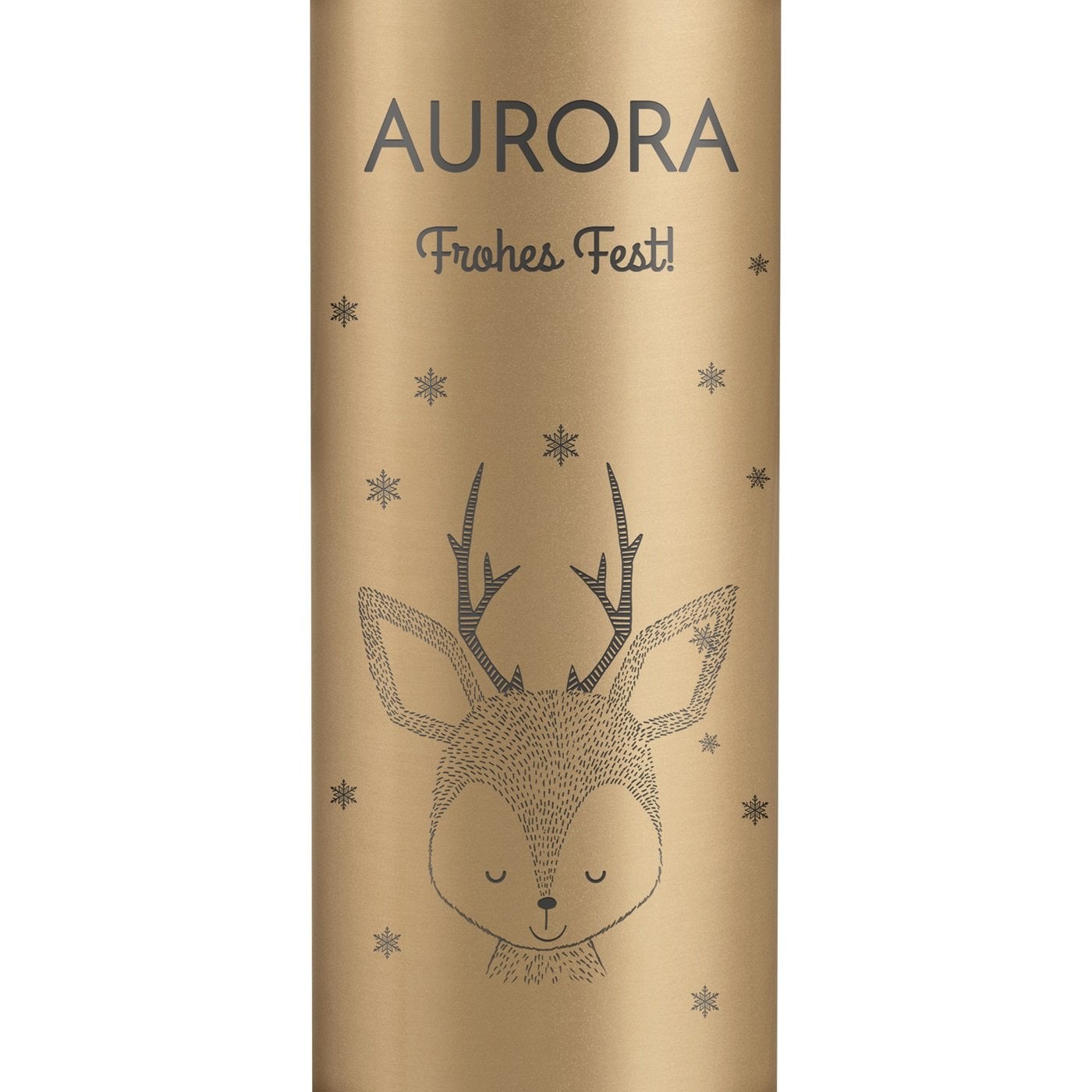 Auslaufsichere Thermosflasche mit Gravur Gold 400 ml für sie zu Weihnachten