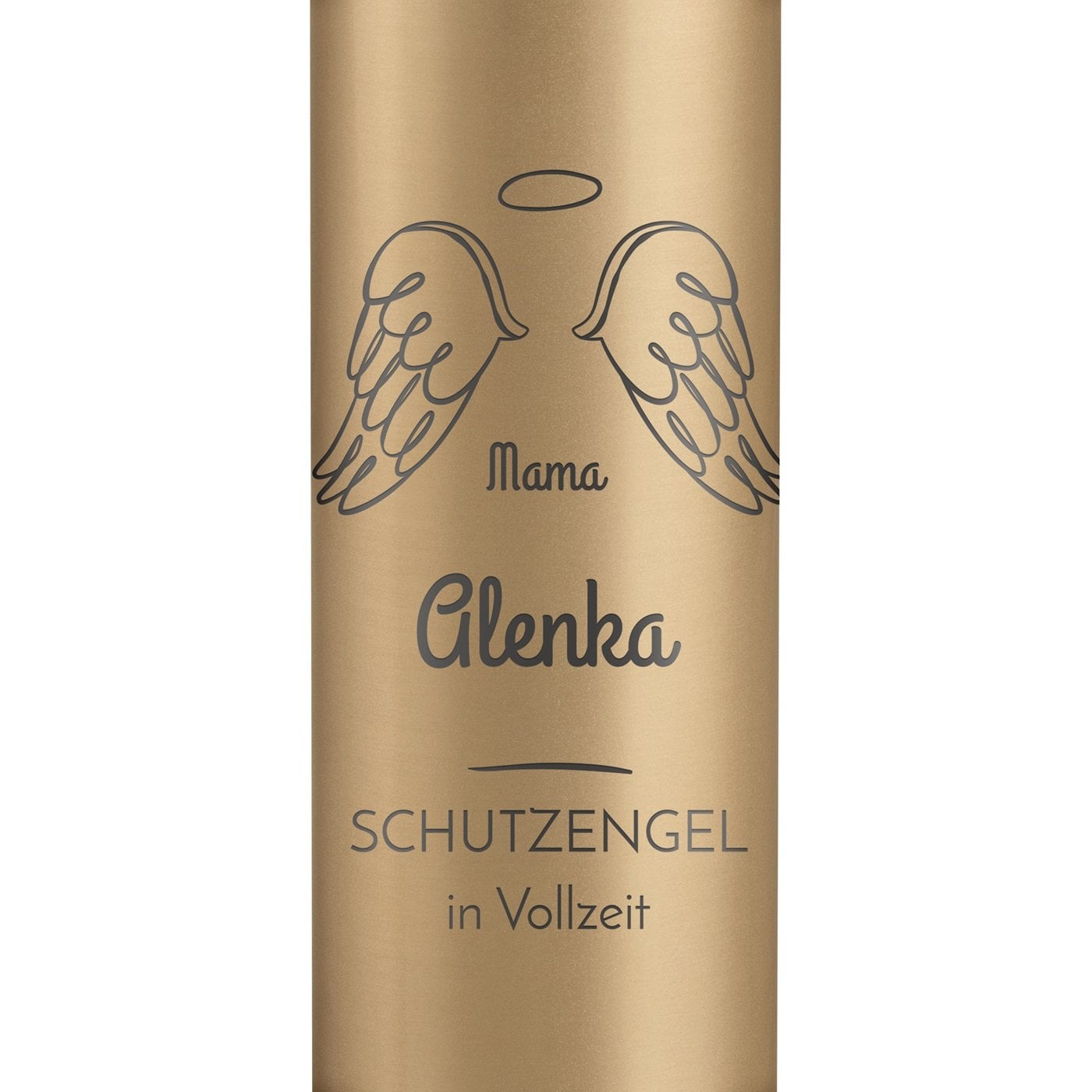 Auslaufsichere Thermosflasche mit Gravur Gold 400 ml für Ihre Mutter