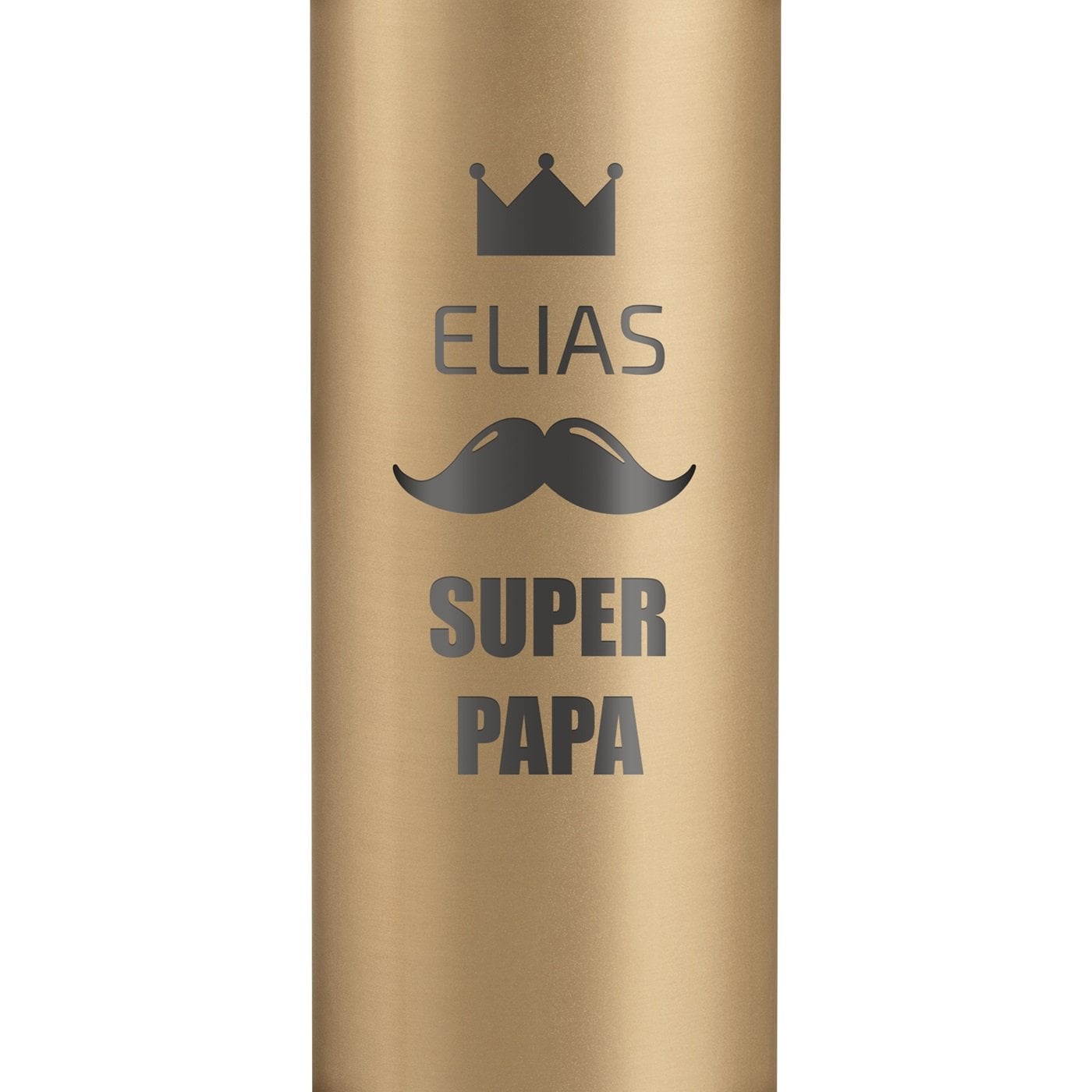 Auslaufsichere Thermosflasche mit Gravur Gold 400 ml für Ihren Papa