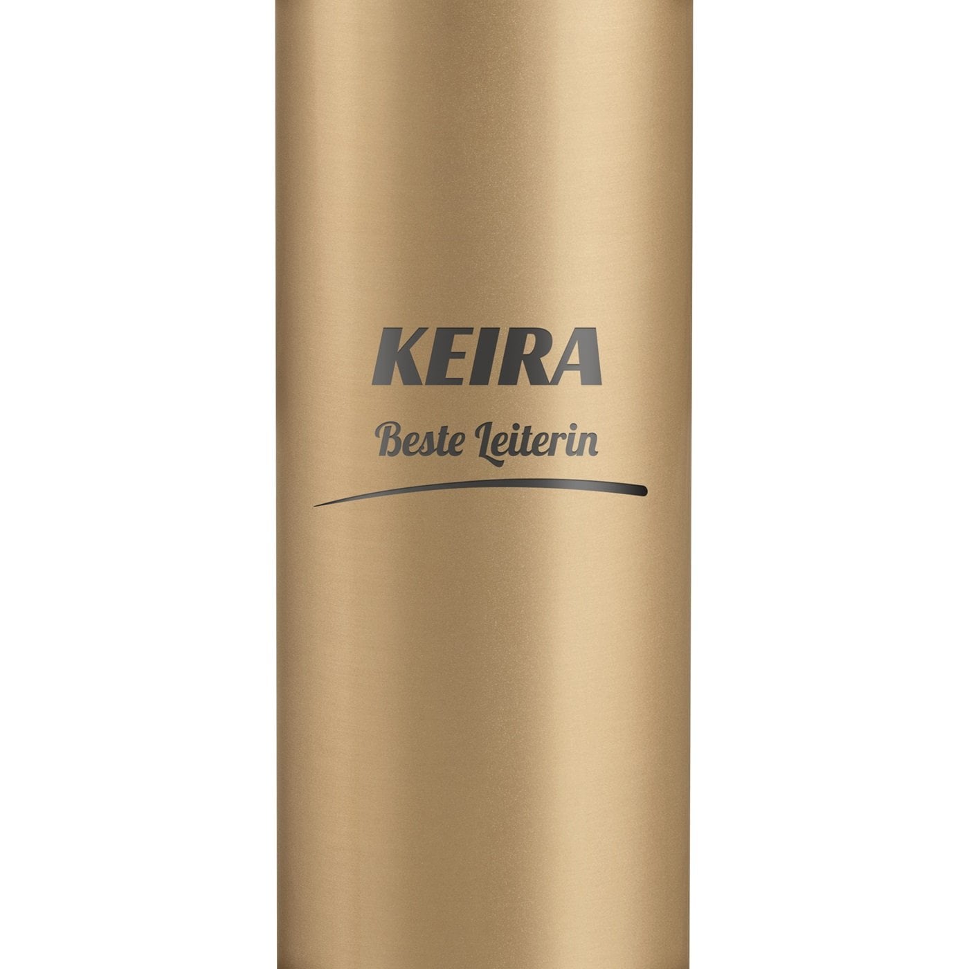 Auslaufsichere Thermosflasche mit Gravur Gold 400 ml für eine Erfolgsfrau zum Geburtstag zur Beförderung