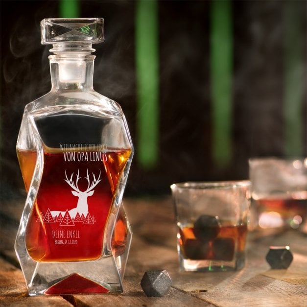 Moderne Whisky Karaffe mit Gravur für Ihren Opa zu Weihnachten