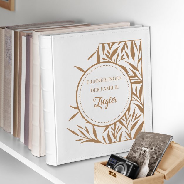 Einsteckalbum mit Aufdruck für ein Brautpaar zur Einweihungsparty, Trauung, zum Hochzeitstag