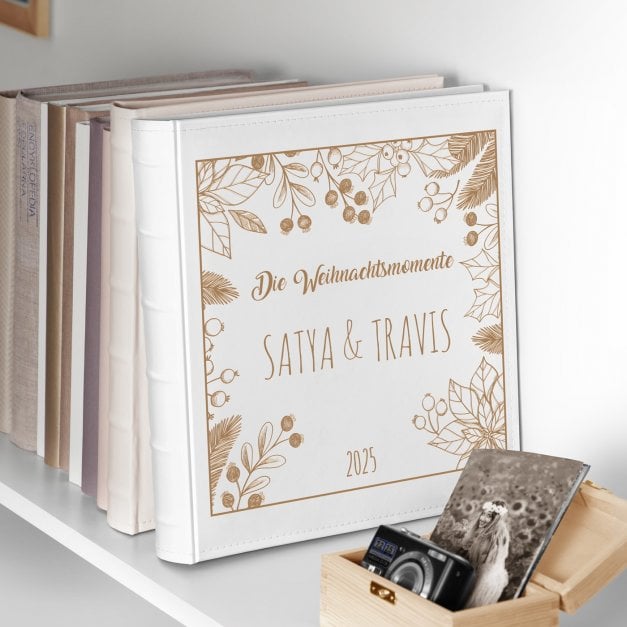 Einsteckalbum mit Aufdruck für ein Paar zur Weihnachtfeier
