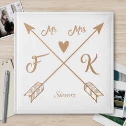 Einsteckalbum mit Aufdruck für ein Ehepaar zum Hochzeitstag, zur Einweihungsparty