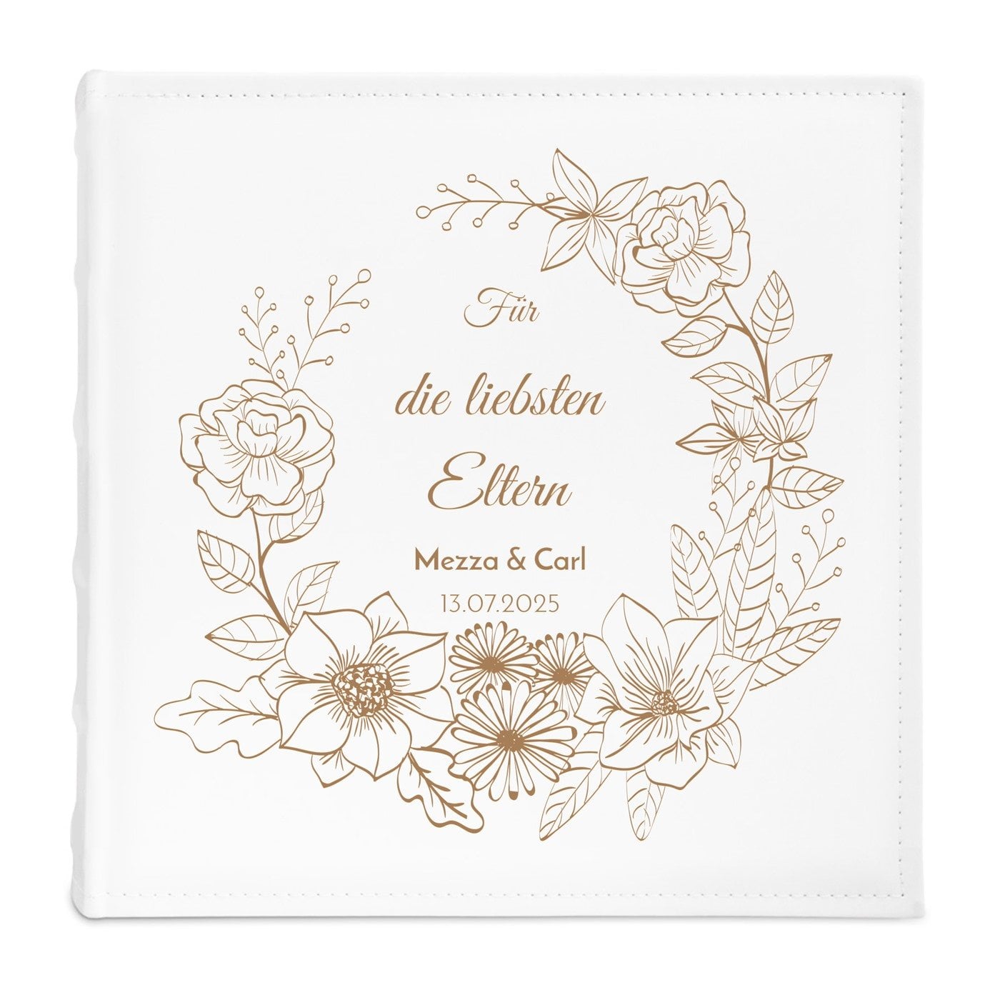 Einsteckalbum mit Aufdruck für Ihre Eltern als Dankeschön zum Hochzeitsjubiläum