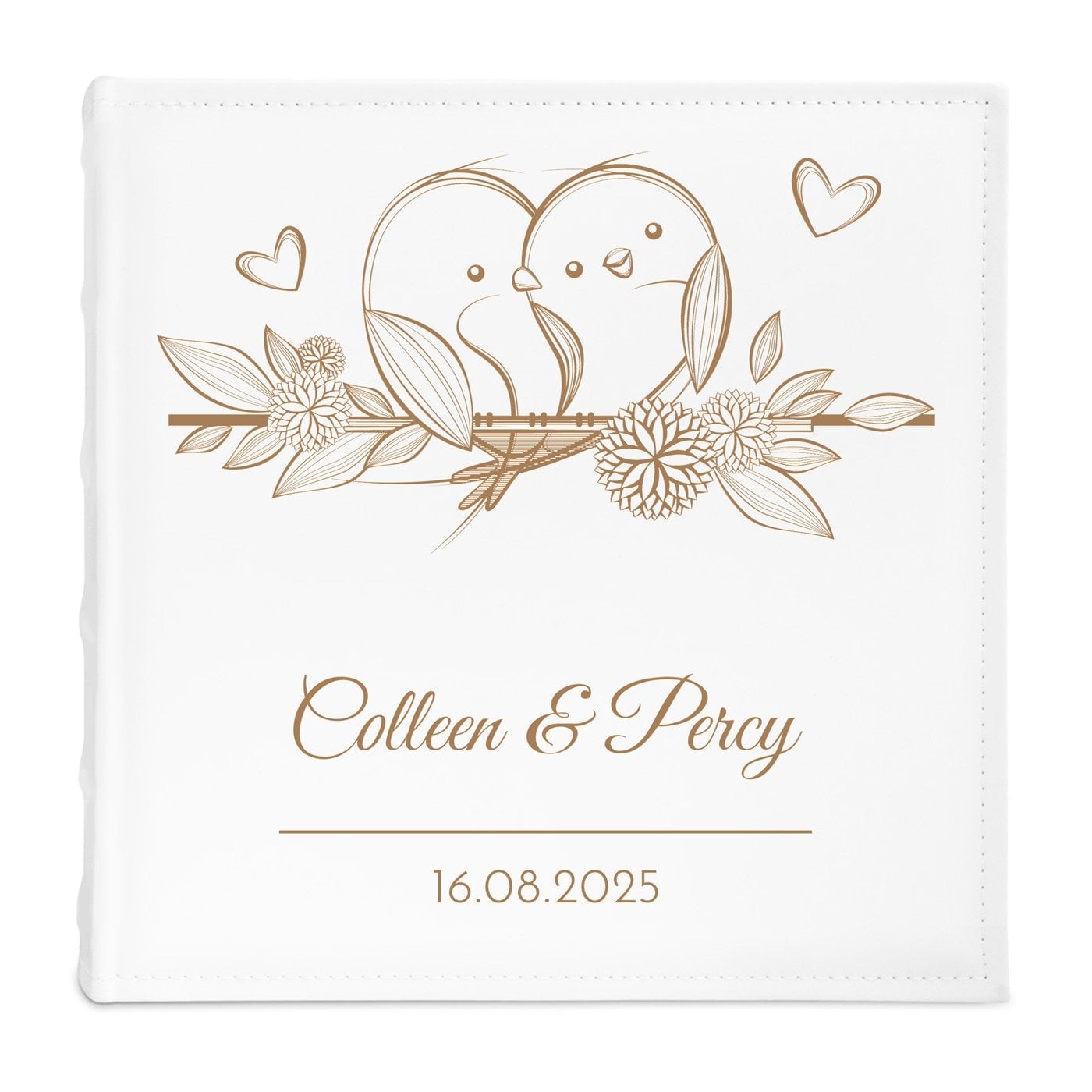 Einsteckalbum mit Aufdruck für ein Brautpaar, Ehepaar zur Hochzeit, zum Hochzeitstag