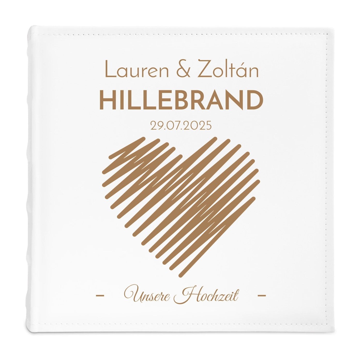 Einsteckalbum mit Aufdruck für ein Paar zum Hochzeitstag, zur Hochzeit, Einweihungsfeier