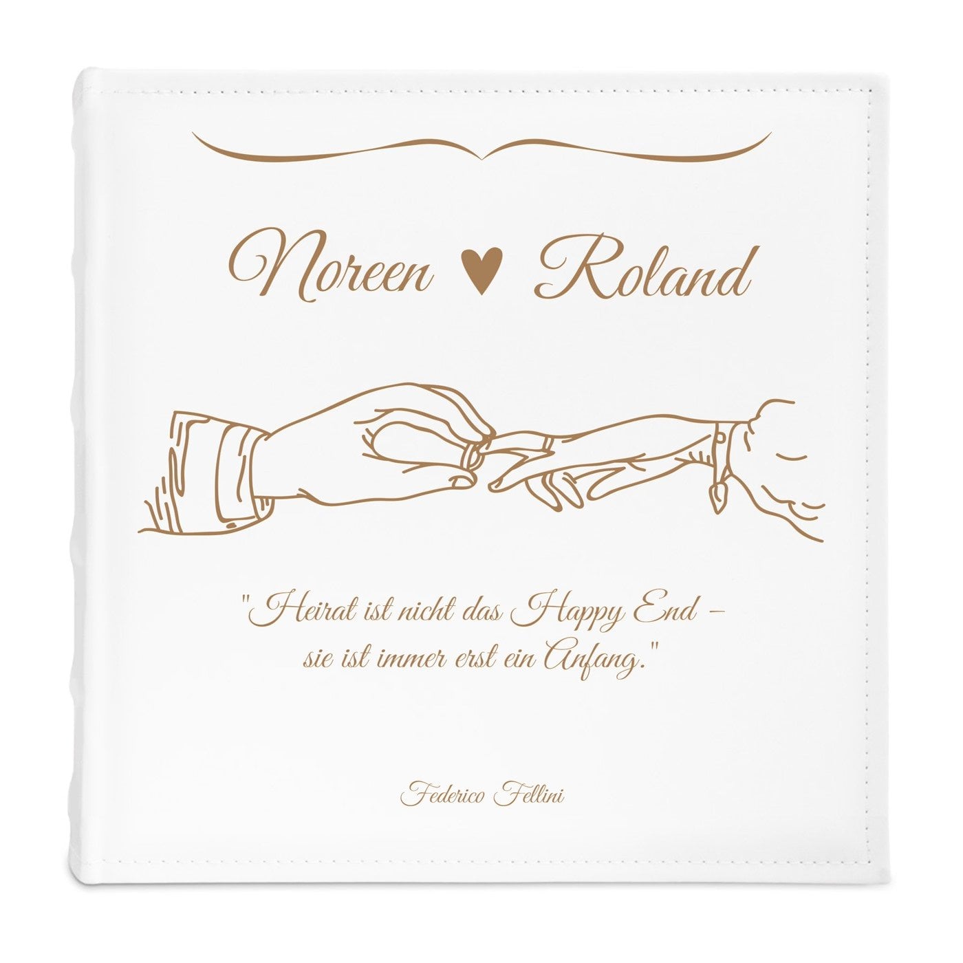 Einsteckalbum mit Aufdruck für ein Hochzeitspaar