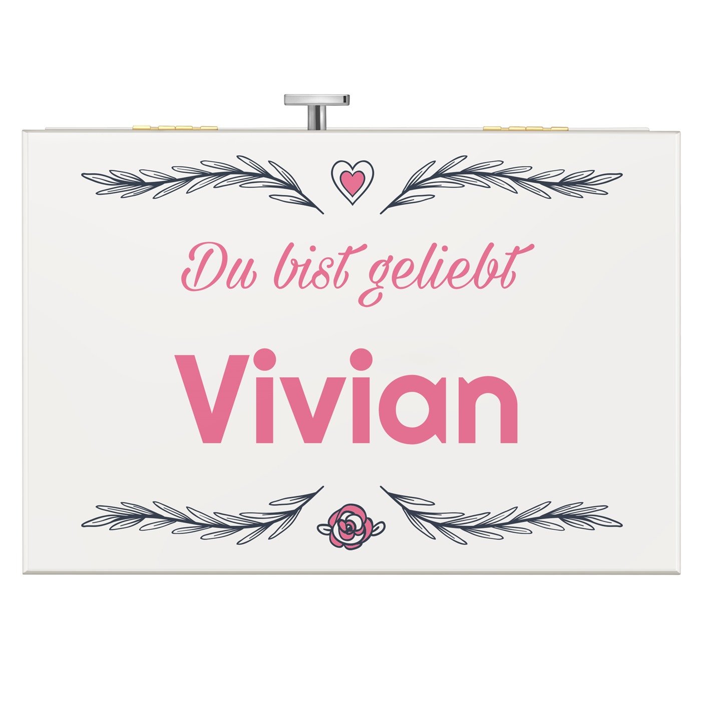 Jewelkeeper mit Ballerina-Spieldose und Aufdruck für ein Mädchen zum Geburtstag Valentinstag Zweige