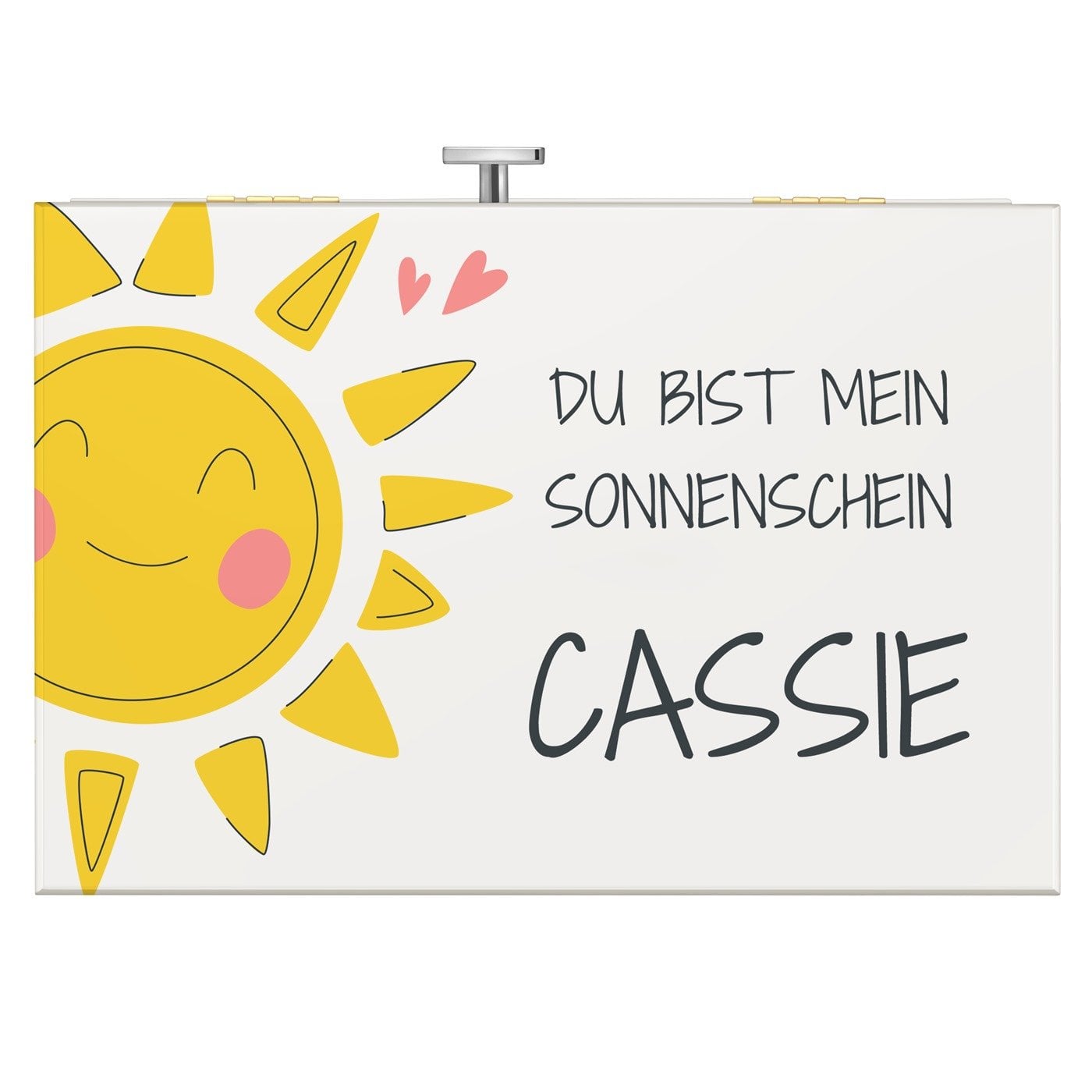 Jewelkeeper mit Ballerina-Spieldose und Aufdruck für ein Mädchen zum Geburtstag Sonne