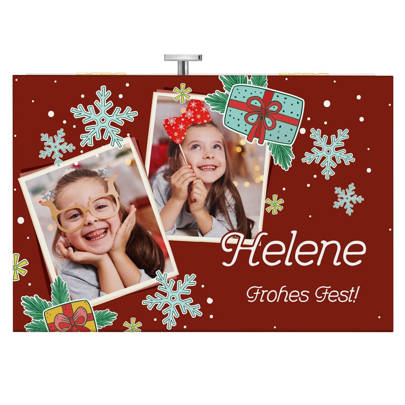 Jewelkeeper mit Ballerina-Spieldose und Aufdruck von eigenem Foto für ein Mädchen zu Weihnachten