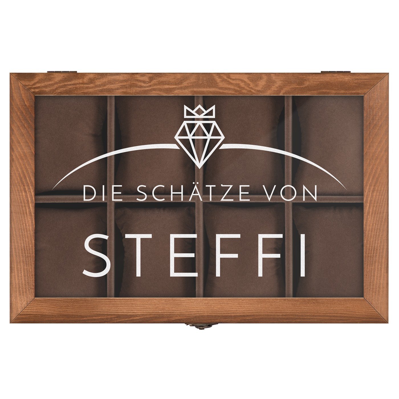 Holzschatulle für Schmuck und Uhren mit Gravur für Ihre Oma