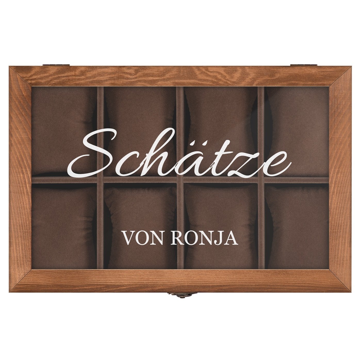 Holzschatulle für Schmuck und Uhren mit Gravur für sie zum Geburtstag Schulabschluss
