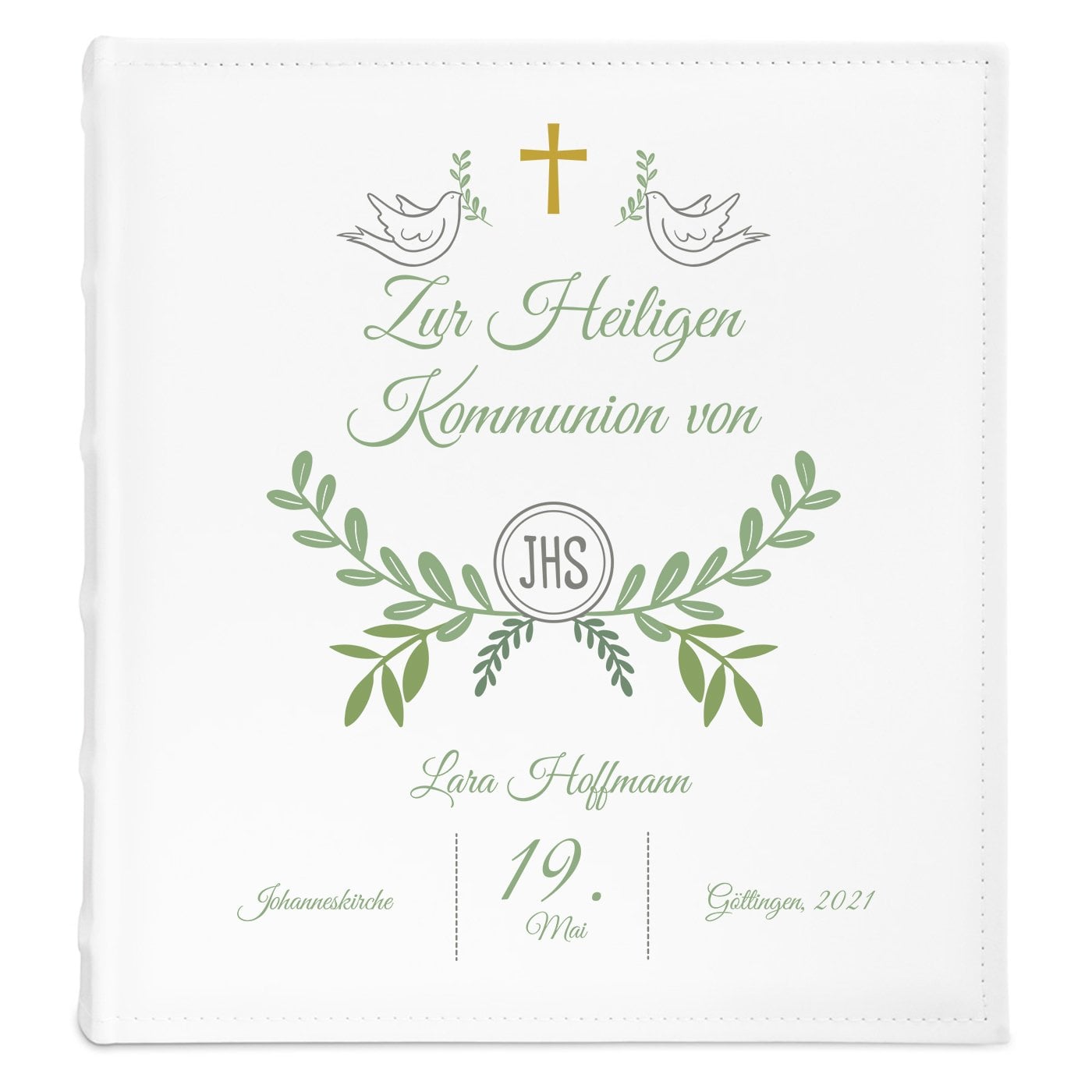 Fotoalbum mit Aufdruck zum Einkleben für ein Mädchen zur heiligen Kommunion