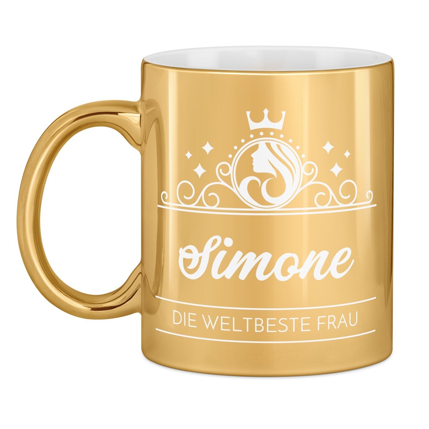 Kaffeebecher mit Gravur Gold/Glänzend für sie zum Geburtstag