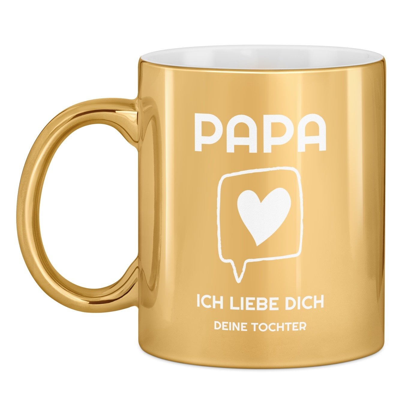 Kaffeebecher mit Gravur Gold/Glänzend für Ihren Vater