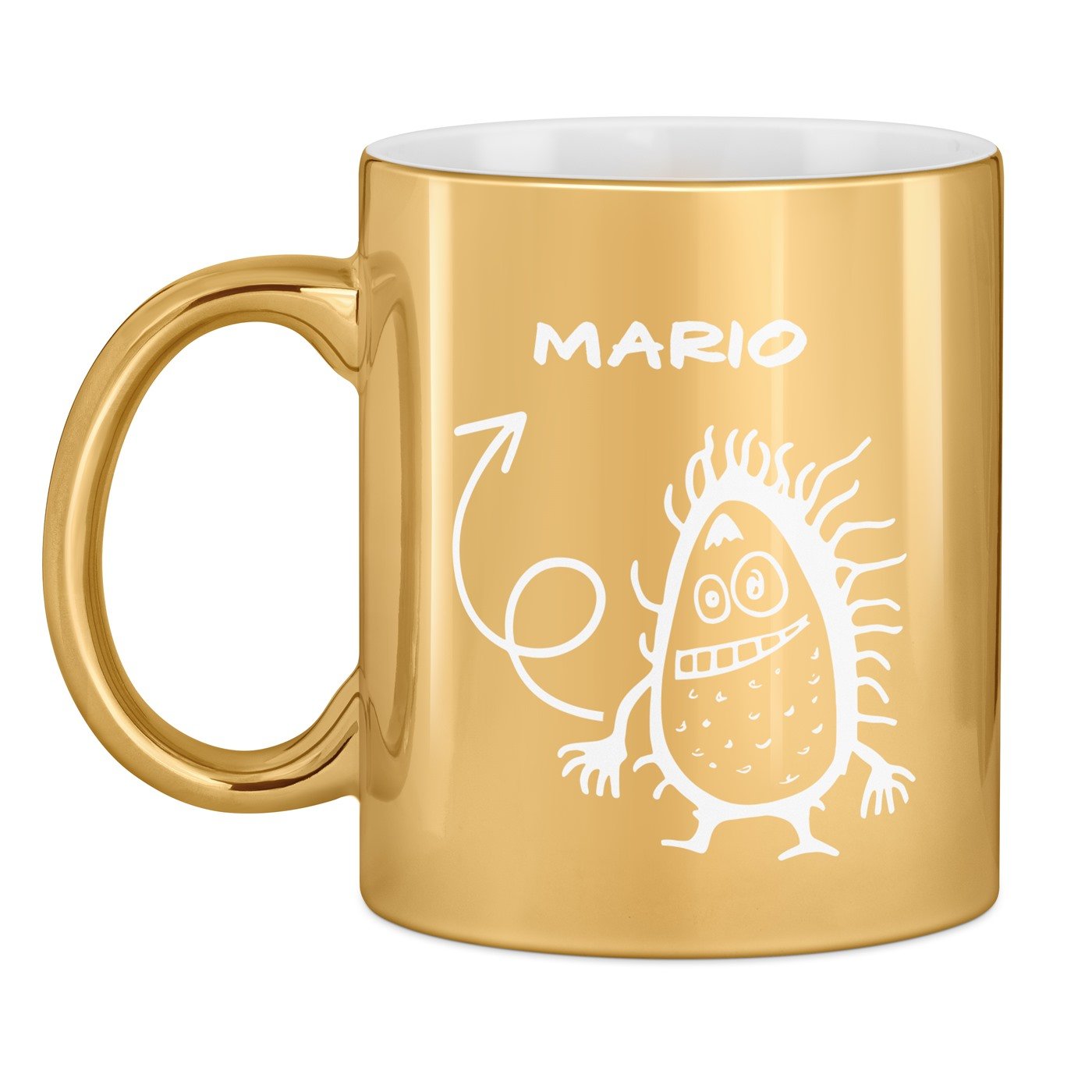 Kaffeebecher mit Gravur Gold/Glänzend für ihn zum Ehrentag